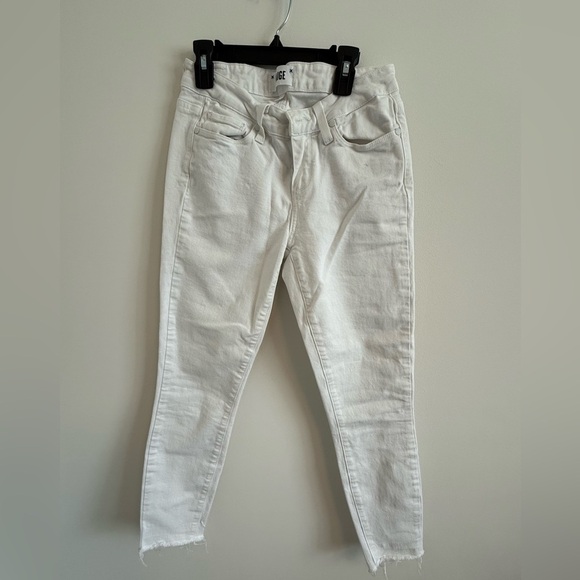 PAIGE White Ankle Cropped Jeans - Picture 4 of 5
